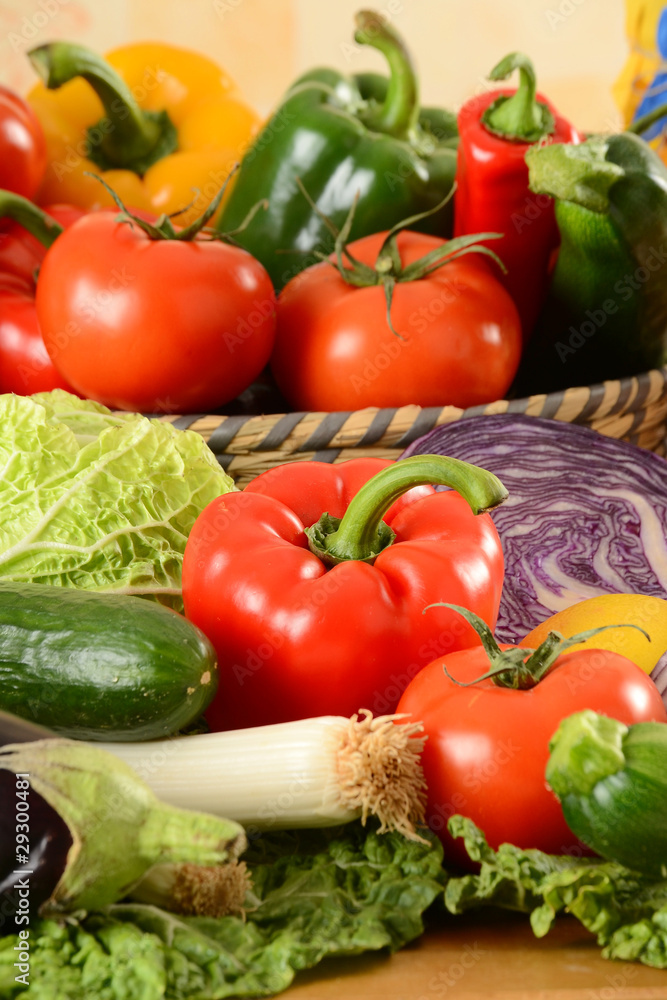 Composition with variety of raw vegetables Composition with variety of raw vegetables