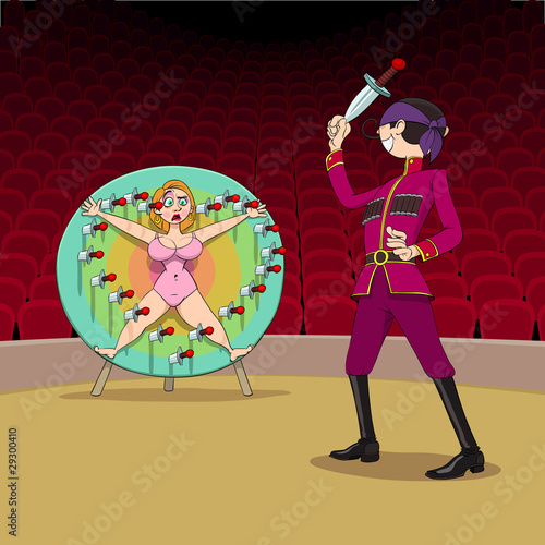Valentine's Day of knife thrower