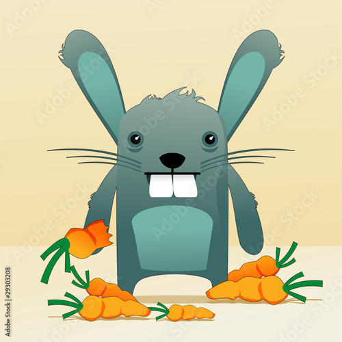 rabbit cartoon vector