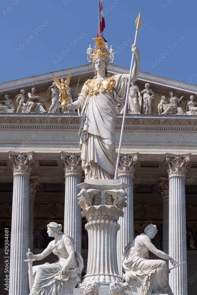Obraz premium Pallas Athene vor Wiener Parlament