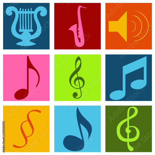 Pictogrammes musique aléatoire