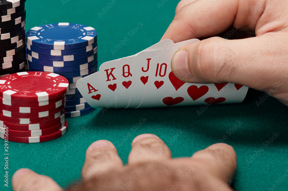 Naklejka premium Royal flush