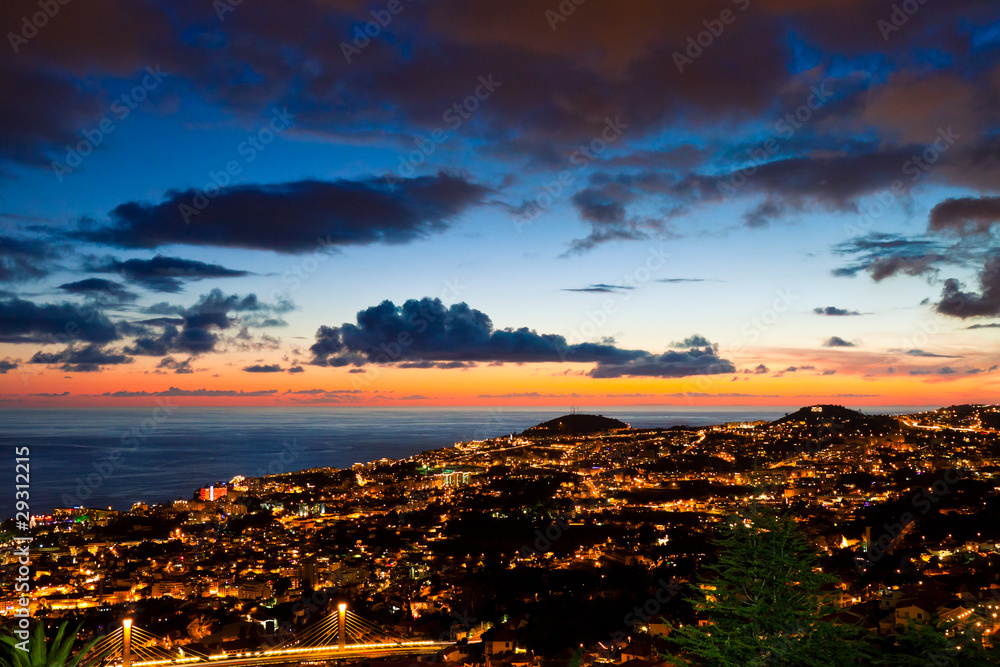 Madeira landscape on sunset Madeira landscape on sunset