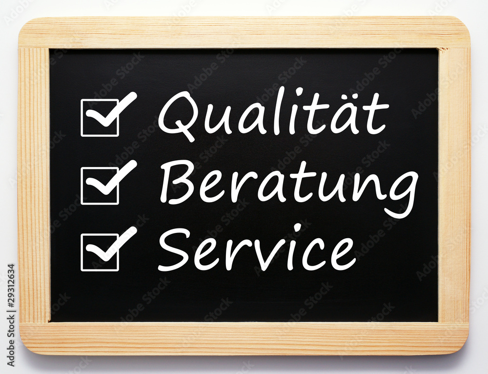 Qualität / Beratung / Service - Business Konzept Qualität / Beratung / Service - Business Konzept