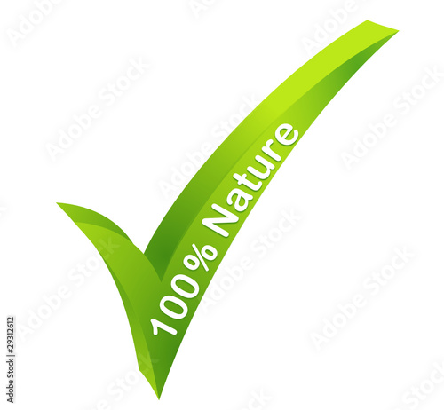 100 % nature validé vert