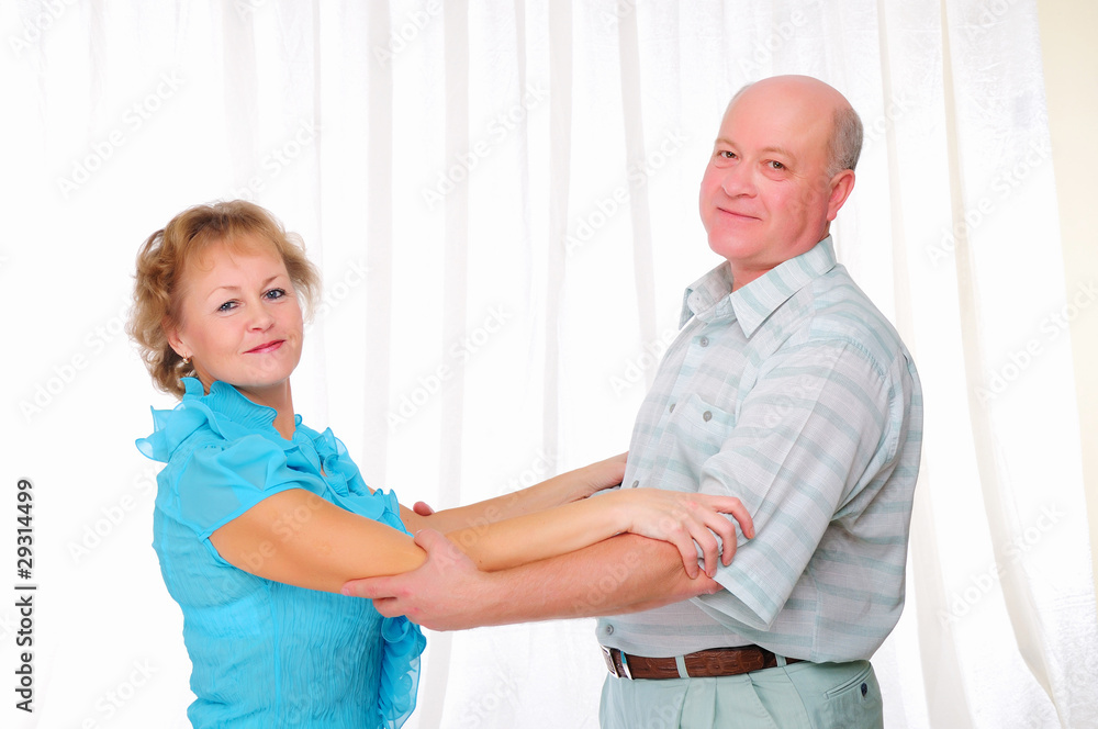 Fototapeta premium Grandparents together. Elderly couple