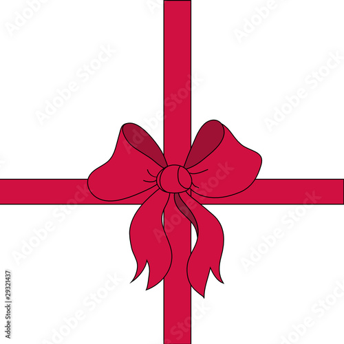 Rote Geschenkschleife