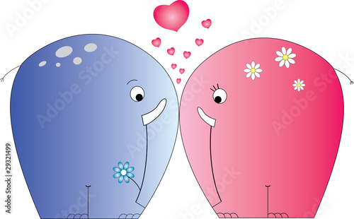 Elephants in love