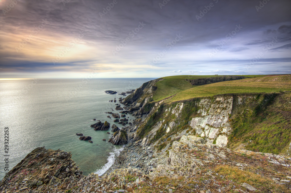 Naklejka premium The coast near Bigbury