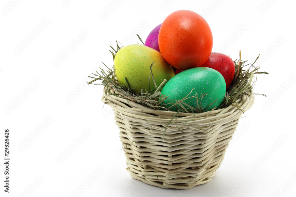 Naklejka premium osternest mit ostereier