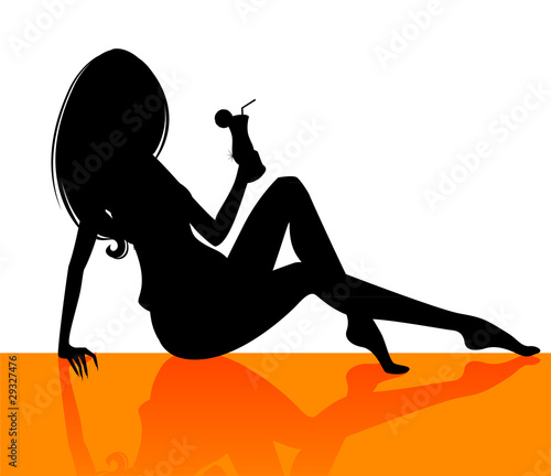 Beautiful silhouette women