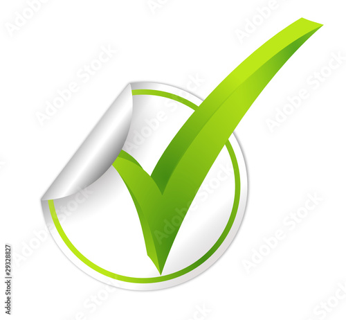autocollant validé vert