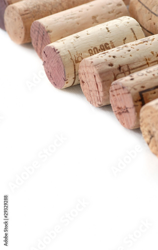 Corks over white