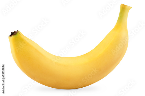 banana on a white background + Clipping Path