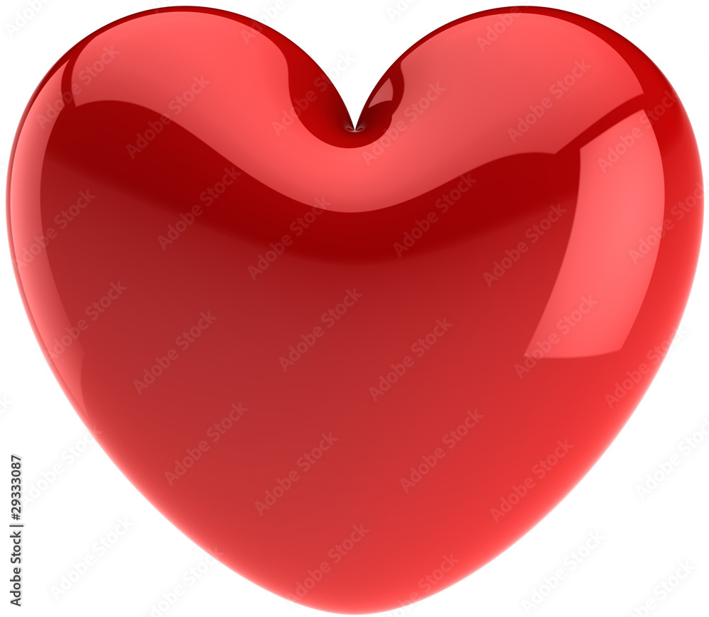 Red heart Valentines day symbol. I Love You abstract - obrazy, fototapety, plakaty 