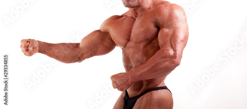 bodybuilder psoing photo