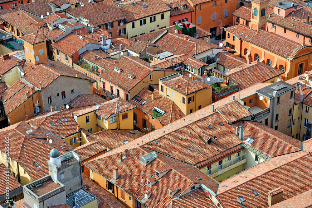 Italy, Bologna aerial view