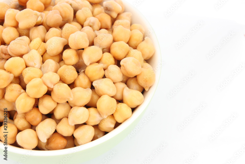 Chickpea in green bowl detail Chickpea in green bowl detail