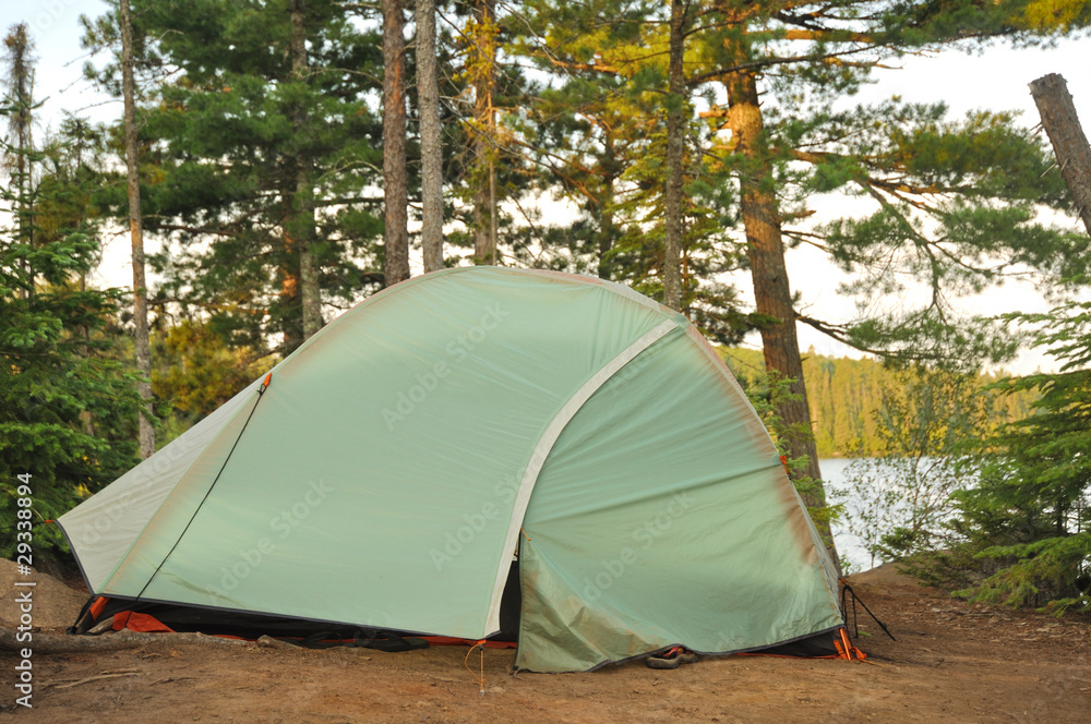 Tent at Campsite in the Wilderness