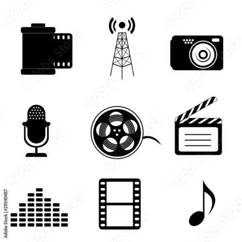 Mass media icons