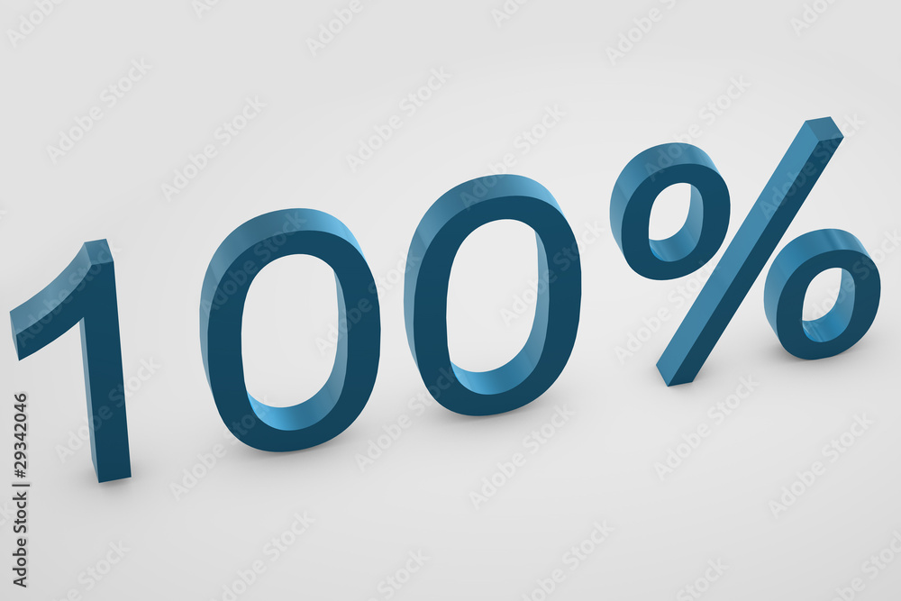 100 percent 3d logo