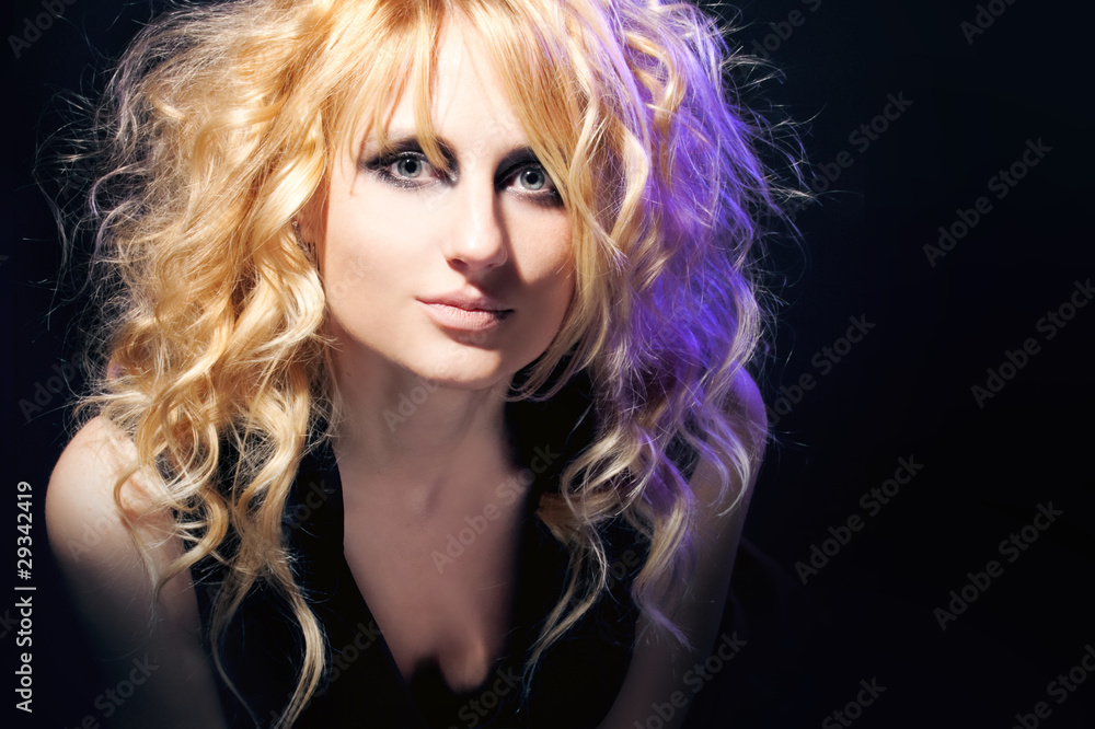 Fototapeta premium young beautiful girl the blonde