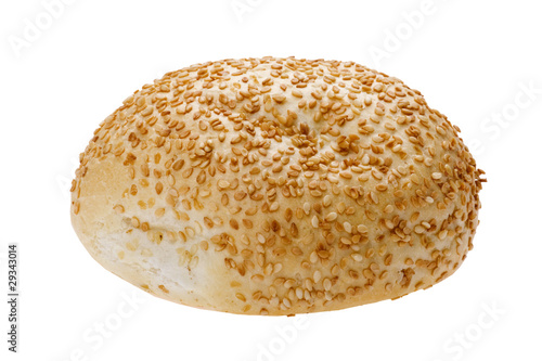 bun with sesame seeds macro