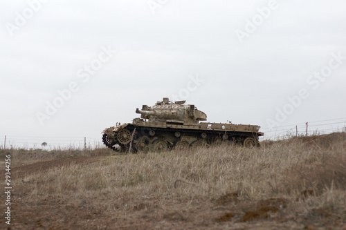 Israeli tank on Golan heights