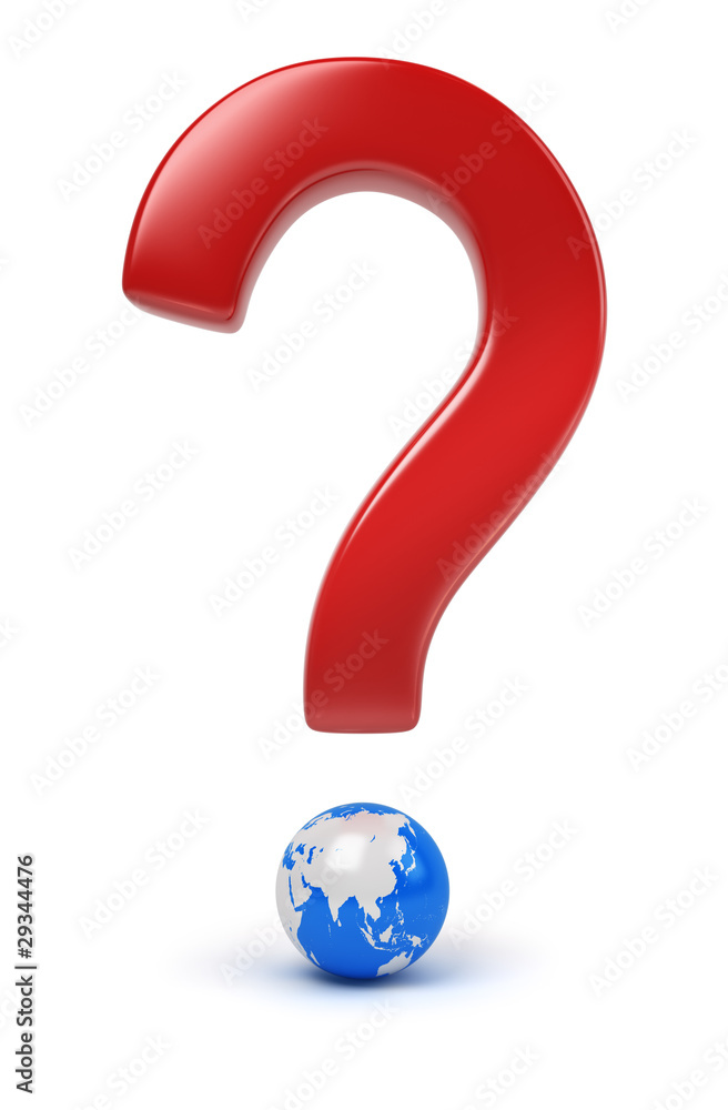 Naklejka premium global question