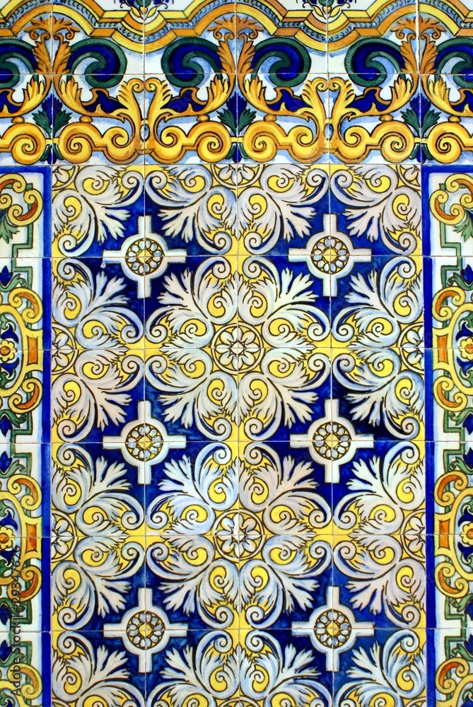 Old wall tiles in Barcelona