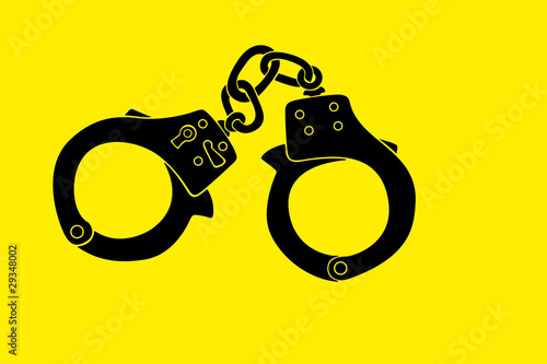 Vector illustration of a handcuffs