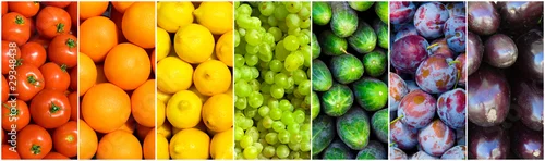 Obraz  z motywem fruit rainbow