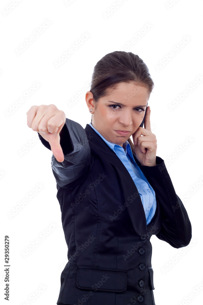 thumb down gesture at the phone thumb down gesture at the phone