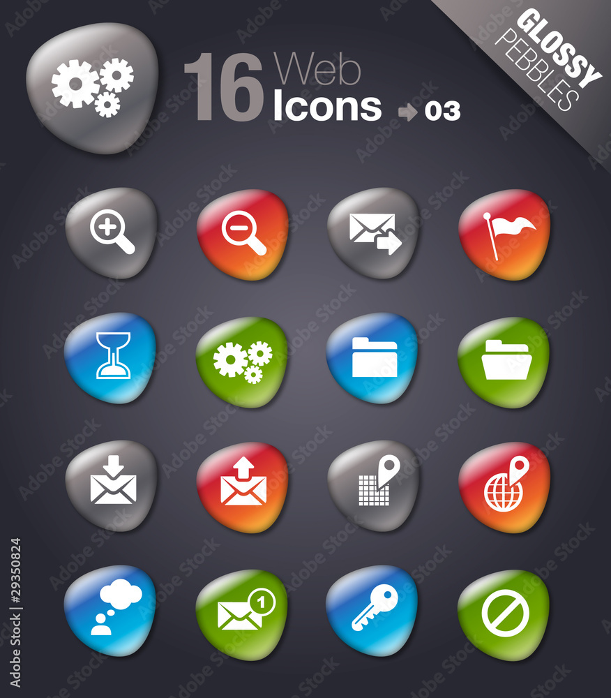 Glossy Pebbles - web icons 03 Glossy Pebbles - web icons 03