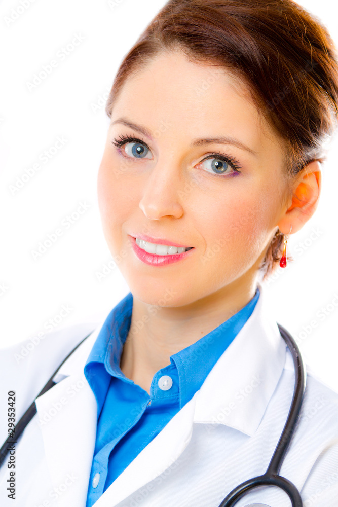 Closeup portrait of successful young happy doctor Closeup portrait of successful young happy doctor