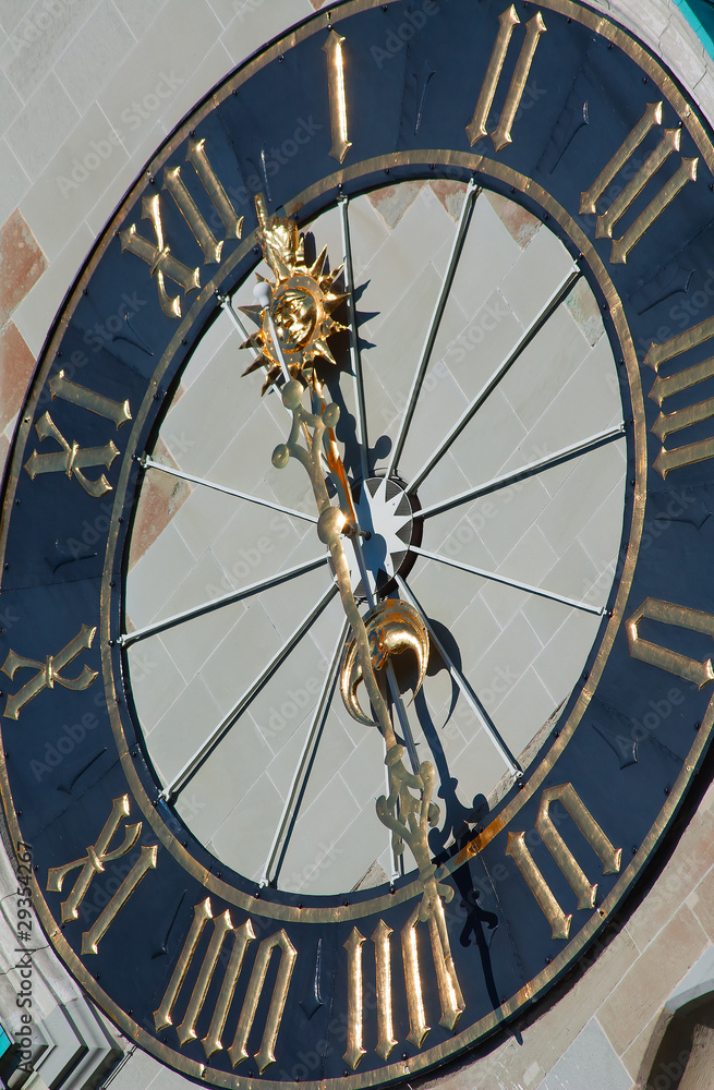 Dial of the ancient clock Dial of the ancient clock
