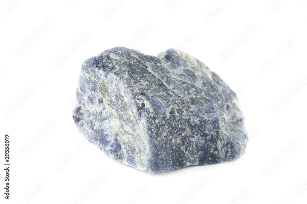 raw sodalite on white background raw sodalite on white background