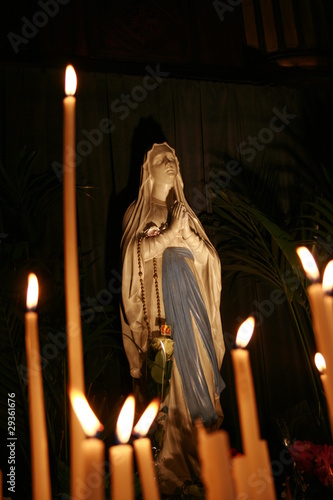 virgin Mary with candle