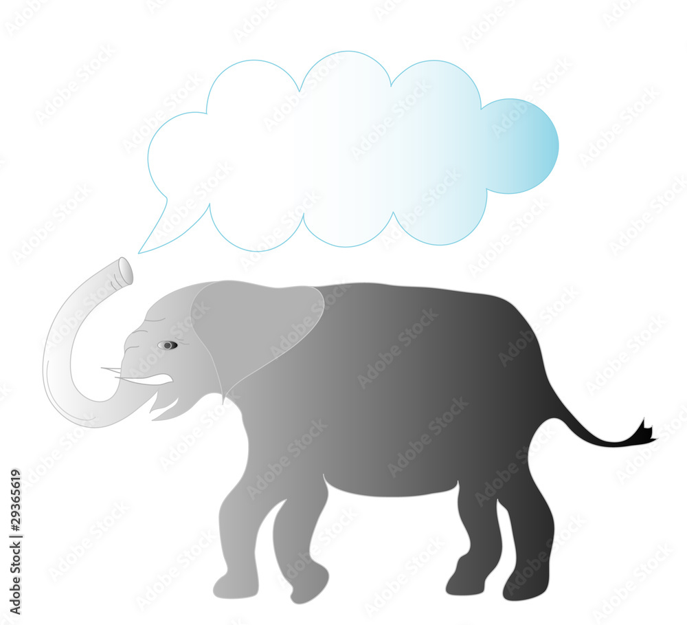 Grey elephant with trunk up frame for text,vector Grey elephant with trunk up frame for text,vector