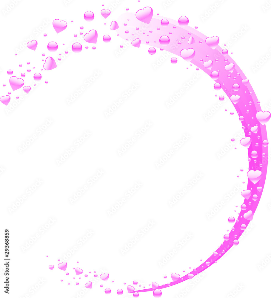 valentine heart bubble wave