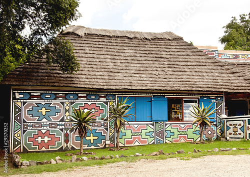 Traditional south african painted house