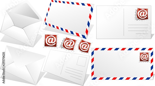 Posta Busta Cartolina Lettera-Mail Postcard Envelope-Vector