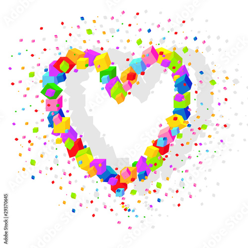 heart from cubes