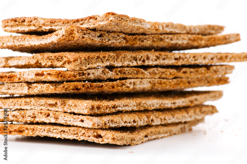 crisp bread isolated on white crisp bread isolated on white