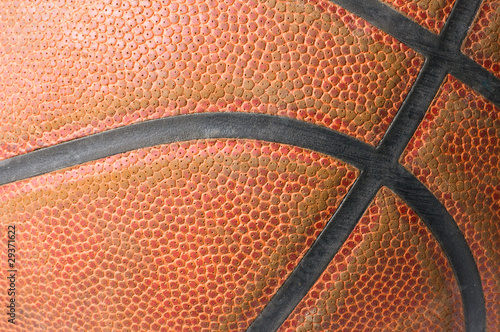 closeup of a orange basketball ball © Sergey Peterman
