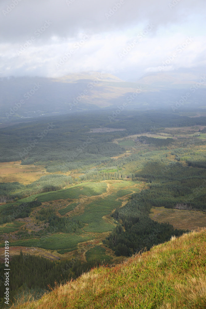 View down from Aonach Mor Scotland