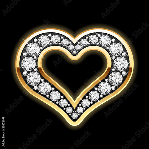 Heart in diamonds