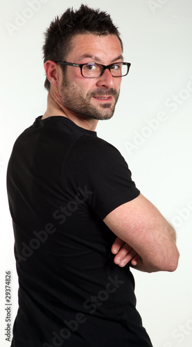 portrait man on white background