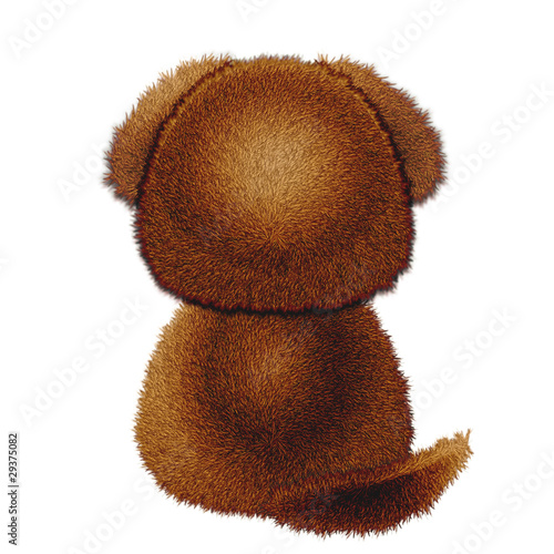 動物イラスト フワフワ犬 後姿 Stock Illustration Adobe Stock
