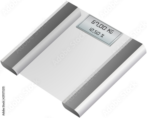 bathroom scale - vector